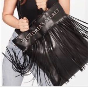 Victoria Secret faux leather fringe bag